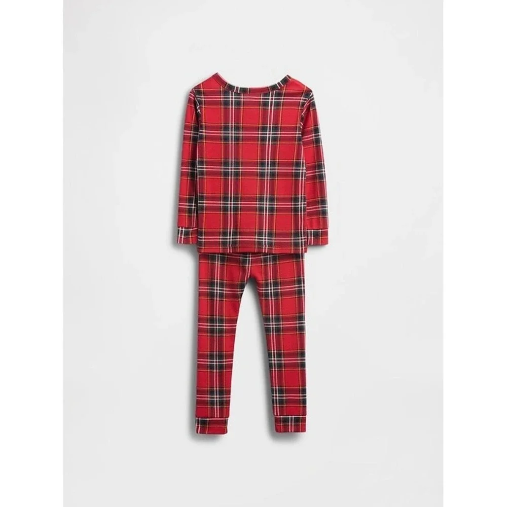 NEW Gap Kids Organic Cotton Red Tartan Plaid Holiday Pajama Set Cozy 2 Years